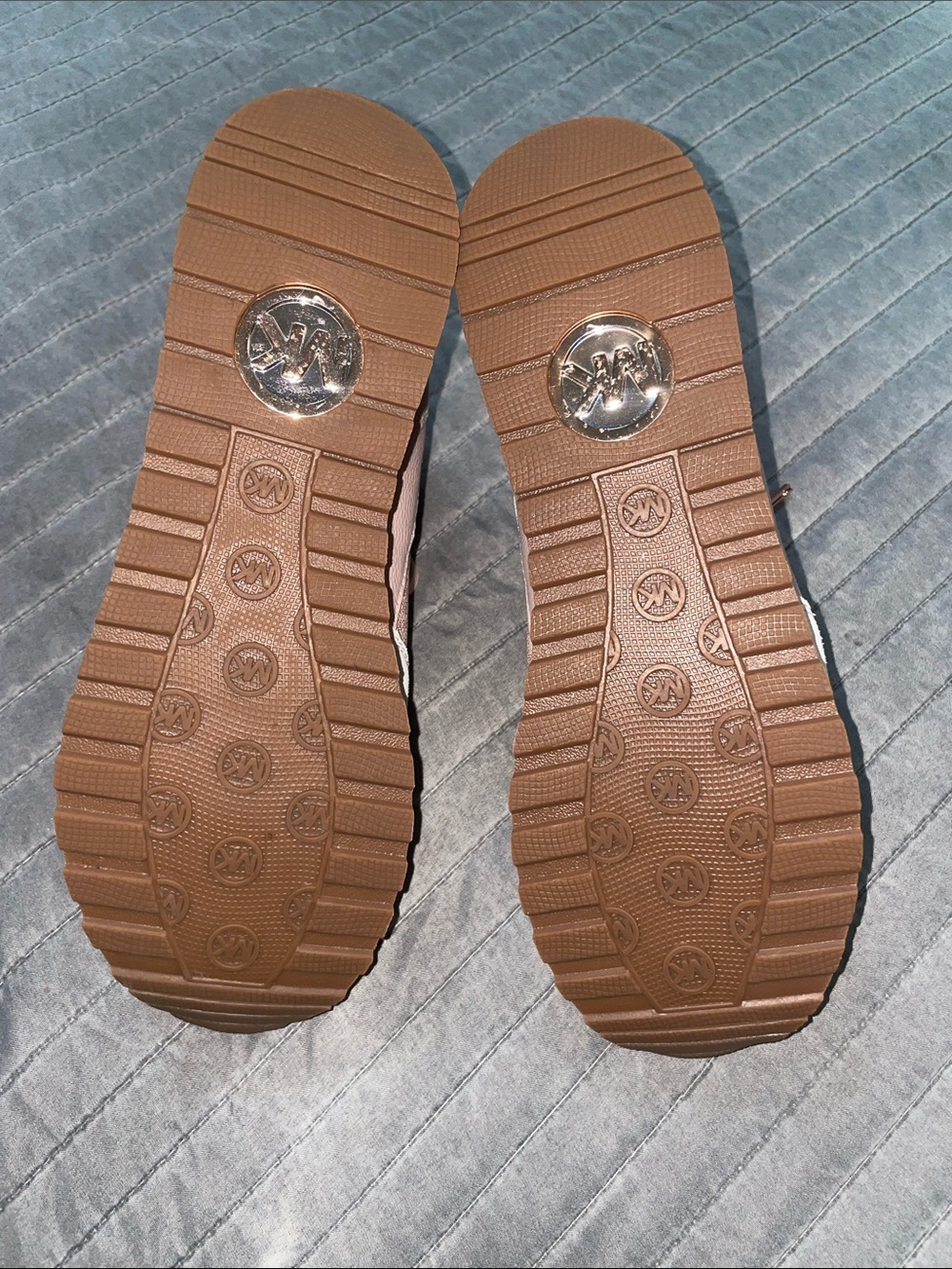 Michael Kors Pink and Rose Gold Logo Trainer Sneakers - Picture 8 of 8